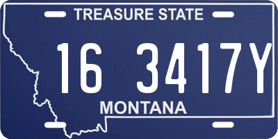 MT license plate 163417Y