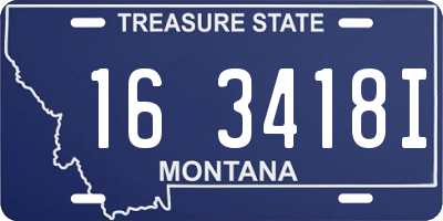MT license plate 163418I