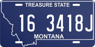 MT license plate 163418J