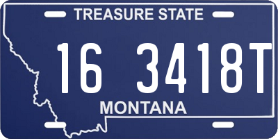 MT license plate 163418T