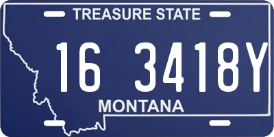 MT license plate 163418Y