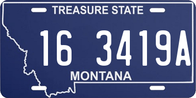 MT license plate 163419A