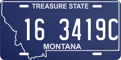 MT license plate 163419C