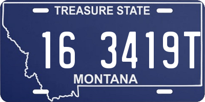 MT license plate 163419T
