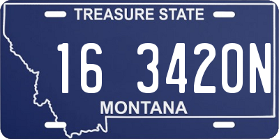 MT license plate 163420N