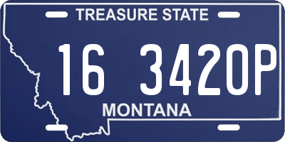 MT license plate 163420P