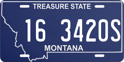 MT license plate 163420S
