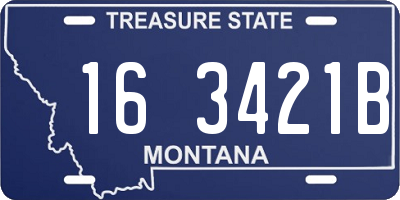 MT license plate 163421B