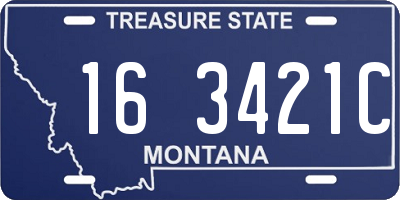 MT license plate 163421C