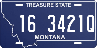 MT license plate 163421Q