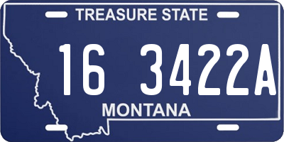 MT license plate 163422A