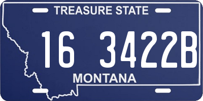 MT license plate 163422B