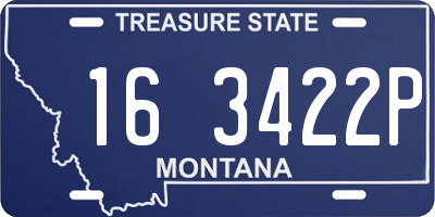 MT license plate 163422P