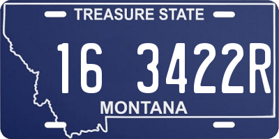 MT license plate 163422R