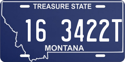 MT license plate 163422T