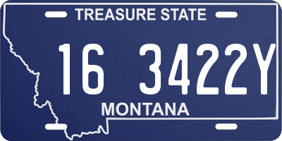 MT license plate 163422Y