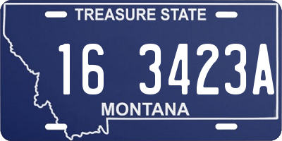 MT license plate 163423A
