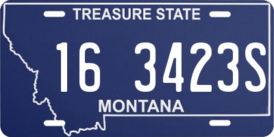 MT license plate 163423S