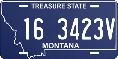 MT license plate 163423V