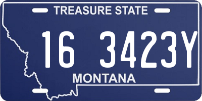 MT license plate 163423Y