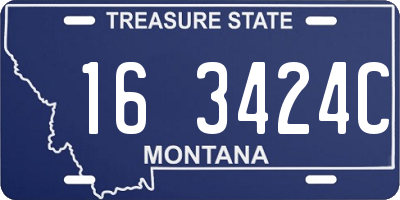 MT license plate 163424C