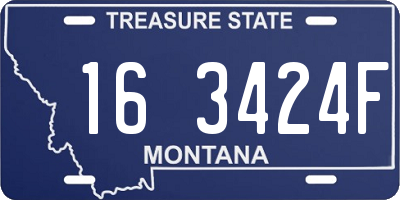 MT license plate 163424F
