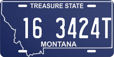 MT license plate 163424T