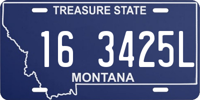 MT license plate 163425L
