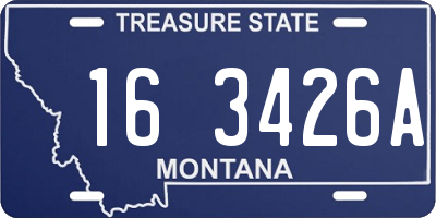 MT license plate 163426A