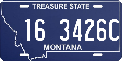 MT license plate 163426C