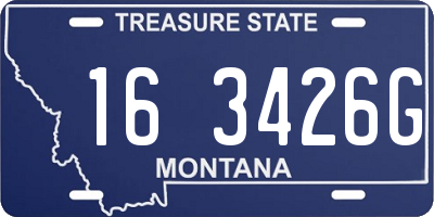 MT license plate 163426G