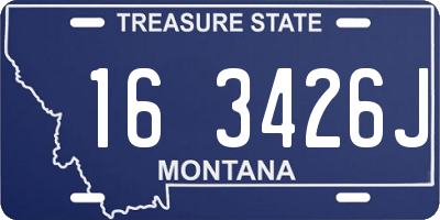 MT license plate 163426J