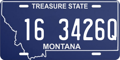 MT license plate 163426Q