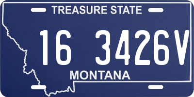 MT license plate 163426V