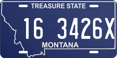 MT license plate 163426X