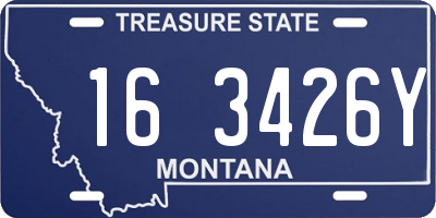 MT license plate 163426Y