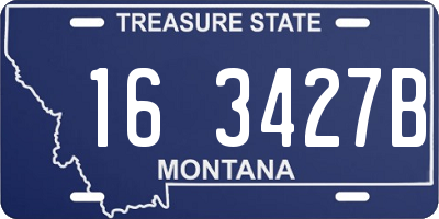 MT license plate 163427B
