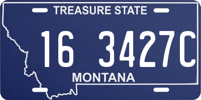 MT license plate 163427C