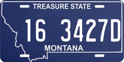 MT license plate 163427D