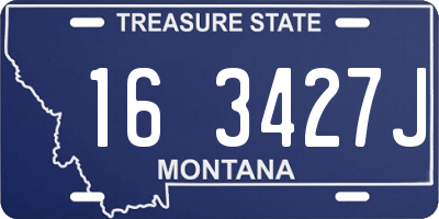 MT license plate 163427J
