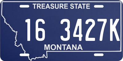 MT license plate 163427K