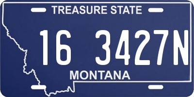 MT license plate 163427N