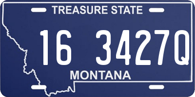 MT license plate 163427Q