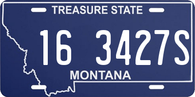 MT license plate 163427S