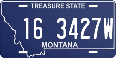 MT license plate 163427W