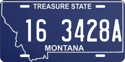 MT license plate 163428A