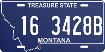 MT license plate 163428B