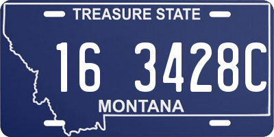 MT license plate 163428C