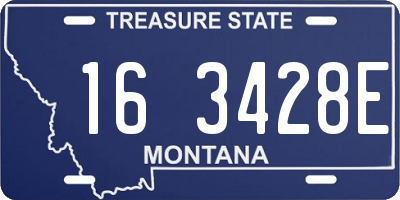 MT license plate 163428E
