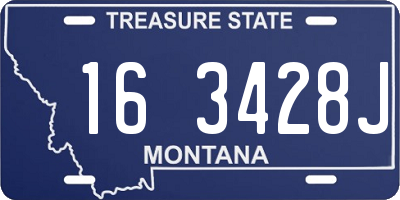 MT license plate 163428J